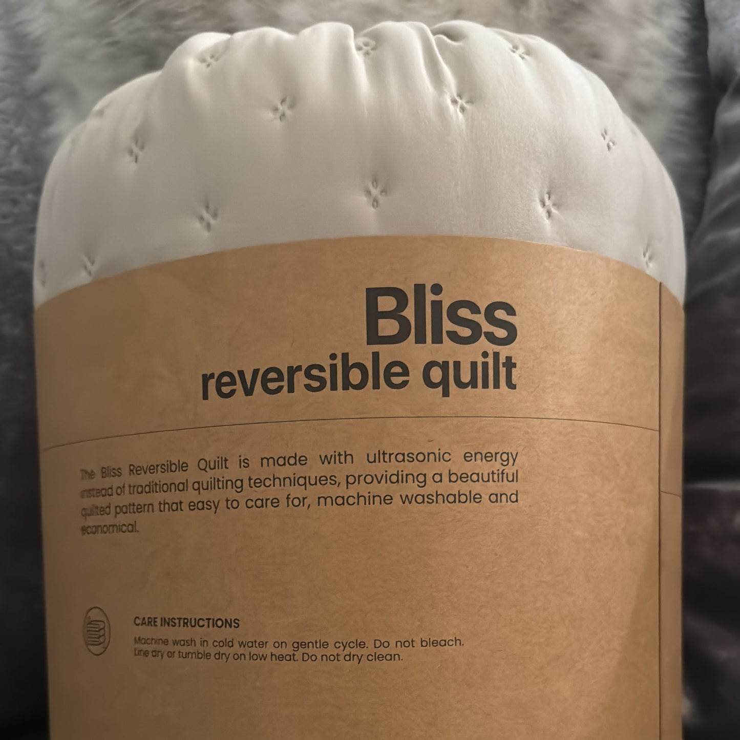 Bliss BEIGE Reversible Quilt