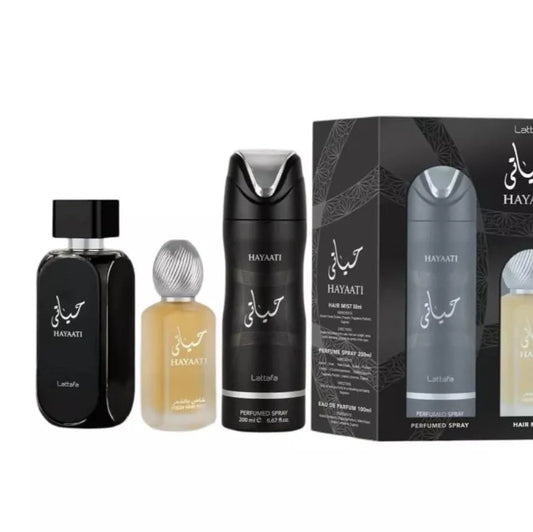 HAYAATI BY LATTAFA  3 PCS GIFT SET 100ML
